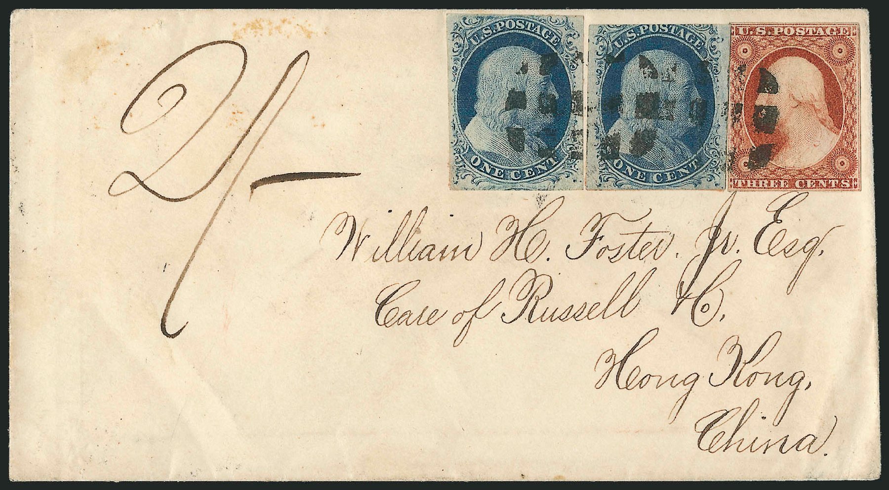 Values of US Stamps Scott Cat. # 7 - 1c 1851 Franklin. Robert Siegel Auction Galleries, Sep 2010, Sale 994, Lot 981