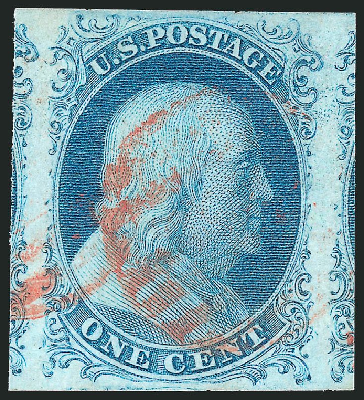 Prices of US Stamps Scott Cat. #7 - 1c 1851 Franklin. Robert Siegel Auction Galleries, Dec 2010, Sale 998, Lot 11