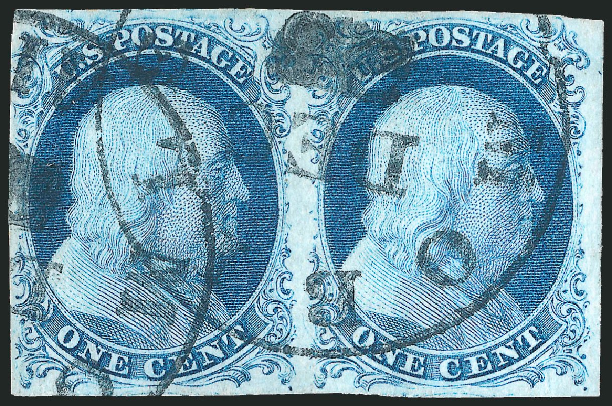 US Stamps Values Scott Cat. #7 - 1c 1851 Franklin. Robert Siegel Auction Galleries, Dec 2010, Sale 998, Lot 31
