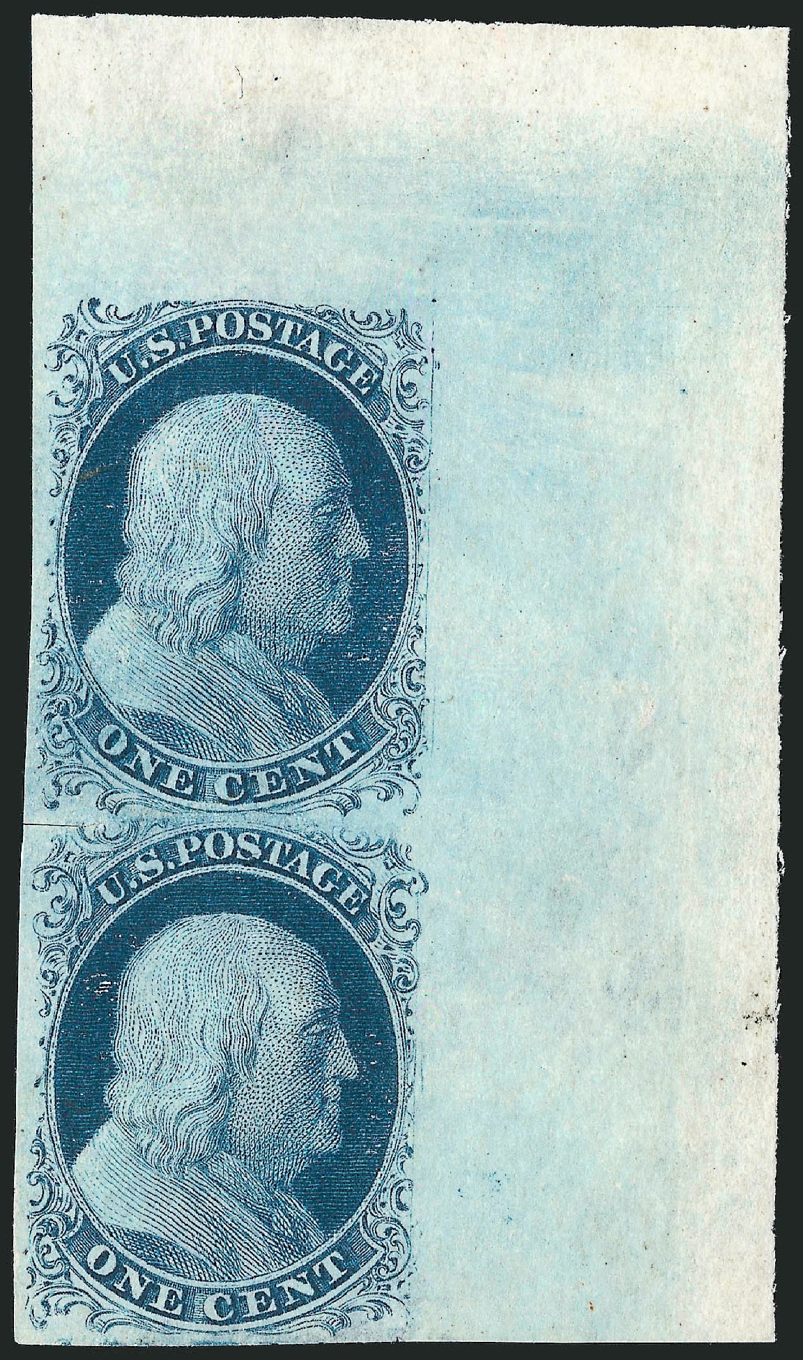 Cost of US Stamps Scott Catalog # 7: 1c 1851 Franklin. Robert Siegel Auction Galleries, Dec 2010, Sale 998, Lot 311
