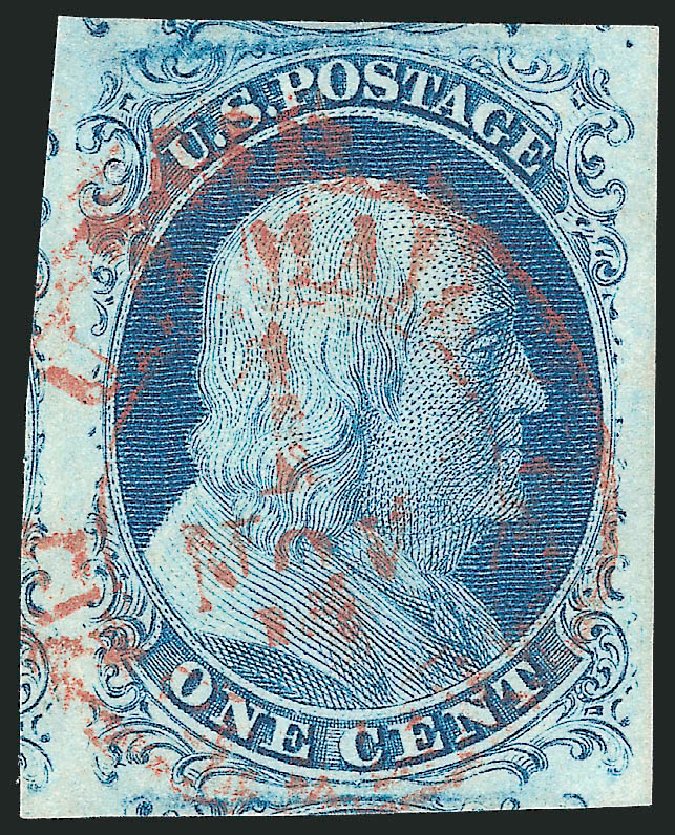 Price of US Stamps Scott Cat. # 7: 1c 1851 Franklin. Robert Siegel Auction Galleries, Dec 2010, Sale 998, Lot 331