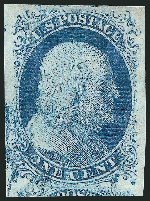 US Stamps Price Scott #7: 1851 1c Franklin. Robert Siegel Auction Galleries, Dec 2010, Sale 998, Lot 341