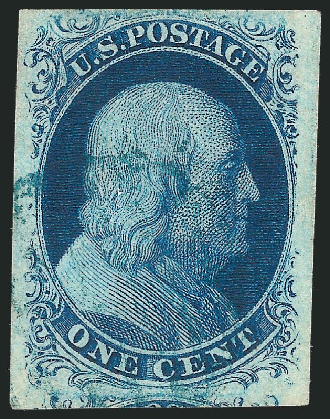 Cost of US Stamp Scott Cat. # 7: 1851 1c Franklin. Robert Siegel Auction Galleries, Dec 2010, Sale 998, Lot 401