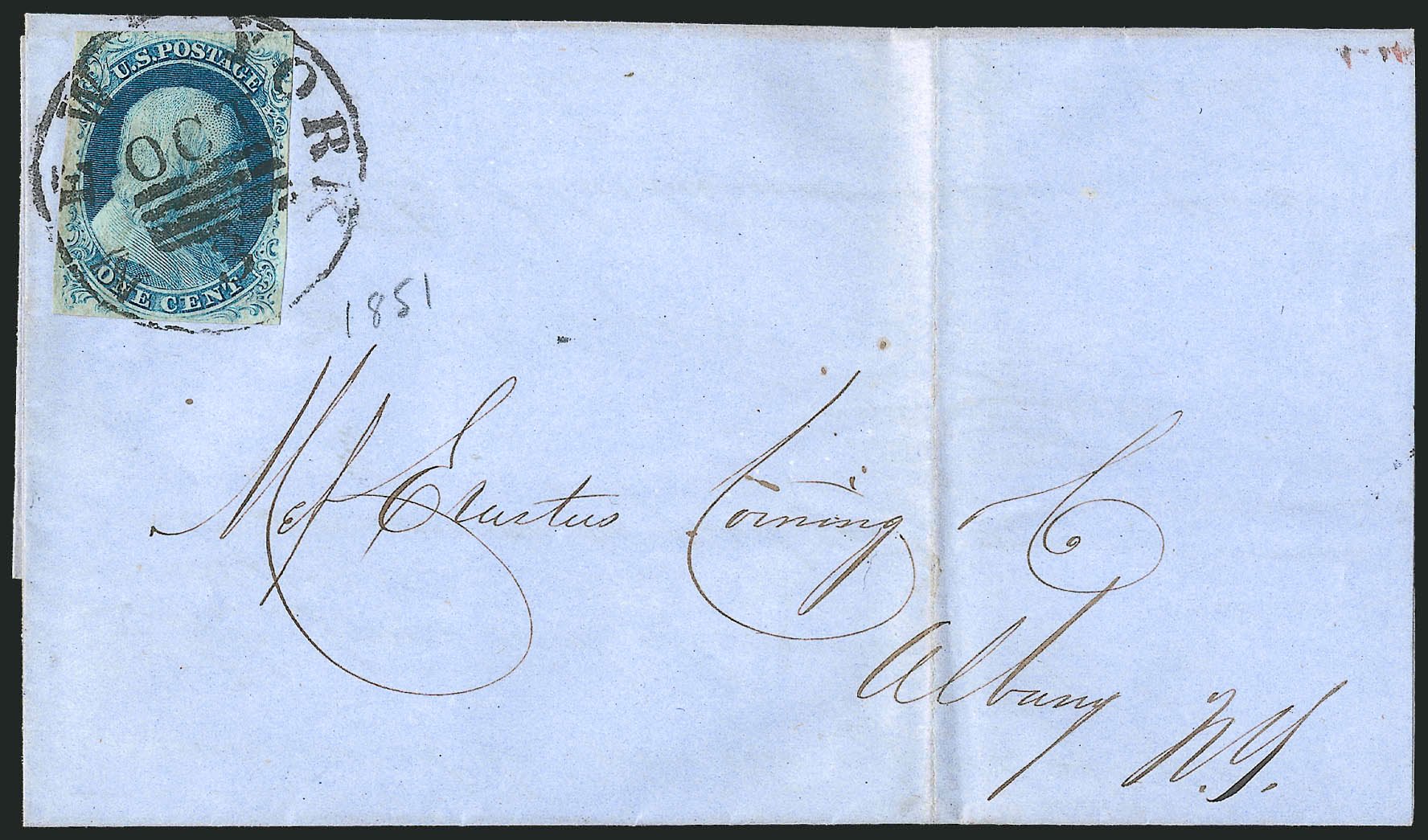 Cost of US Stamp Scott Cat. #7: 1c 1851 Franklin. Robert Siegel Auction Galleries, Dec 2010, Sale 998, Lot 51