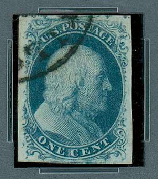 Costs of US Stamps Scott Catalogue #7: 1c 1851 Franklin. Matthew Bennett International, Oct 2007, Sale 322, Lot 2004