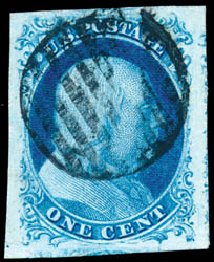 Costs of US Stamp Scott #7: 1c 1851 Franklin. Schuyler J. Rumsey Philatelic Auctions, Apr 2015, Sale 60, Lot 1914