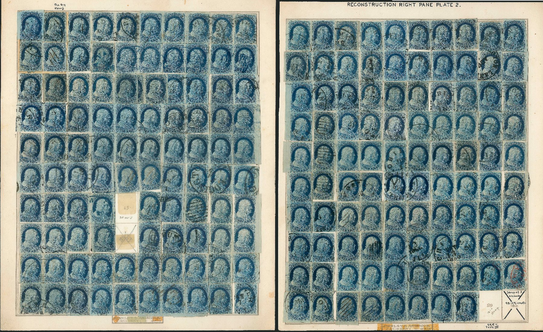 US Stamp Values Scott Catalogue 7: 1851 1c Franklin. Robert Siegel Auction Galleries, Nov 2012, Sale 1034, Lot 24