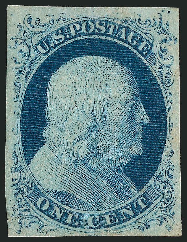 US Stamps Price Scott Catalog # 7: 1c 1851 Franklin. Robert Siegel Auction Galleries, Mar 2013, Sale 1040, Lot 1184