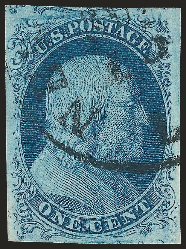 Price of US Stamp Scott Catalog #7: 1c 1851 Franklin. Robert Siegel Auction Galleries, Sep 2009, Sale 976, Lot 1094