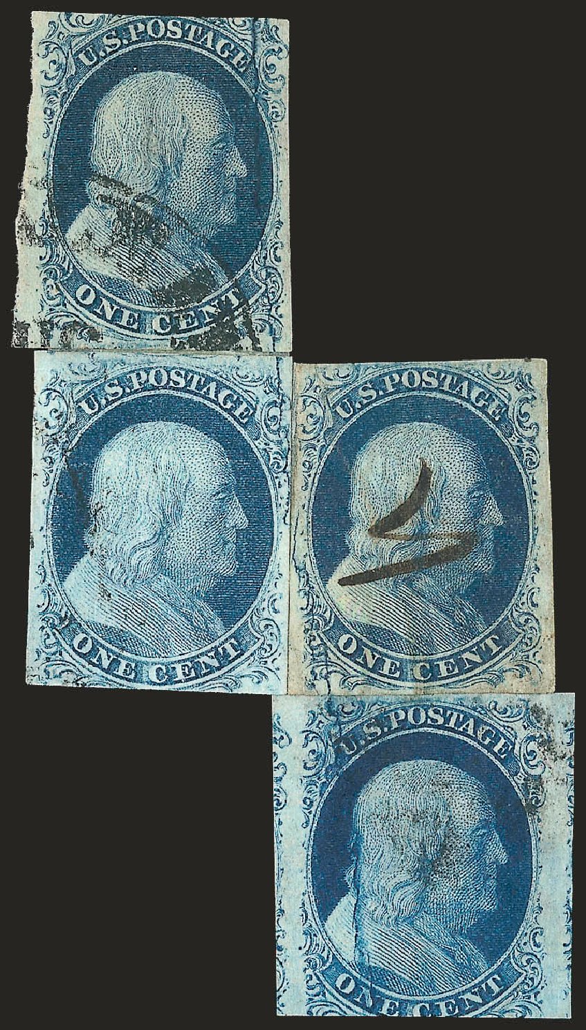 Costs of US Stamp Scott 7 - 1c 1851 Franklin. Robert Siegel Auction Galleries, Apr 2010, Sale 984, Lot 64