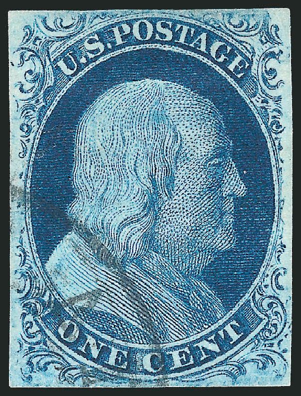 Value of US Stamp Scott 7: 1851 1c Franklin. Robert Siegel Auction Galleries, Sep 2010, Sale 994, Lot 1044