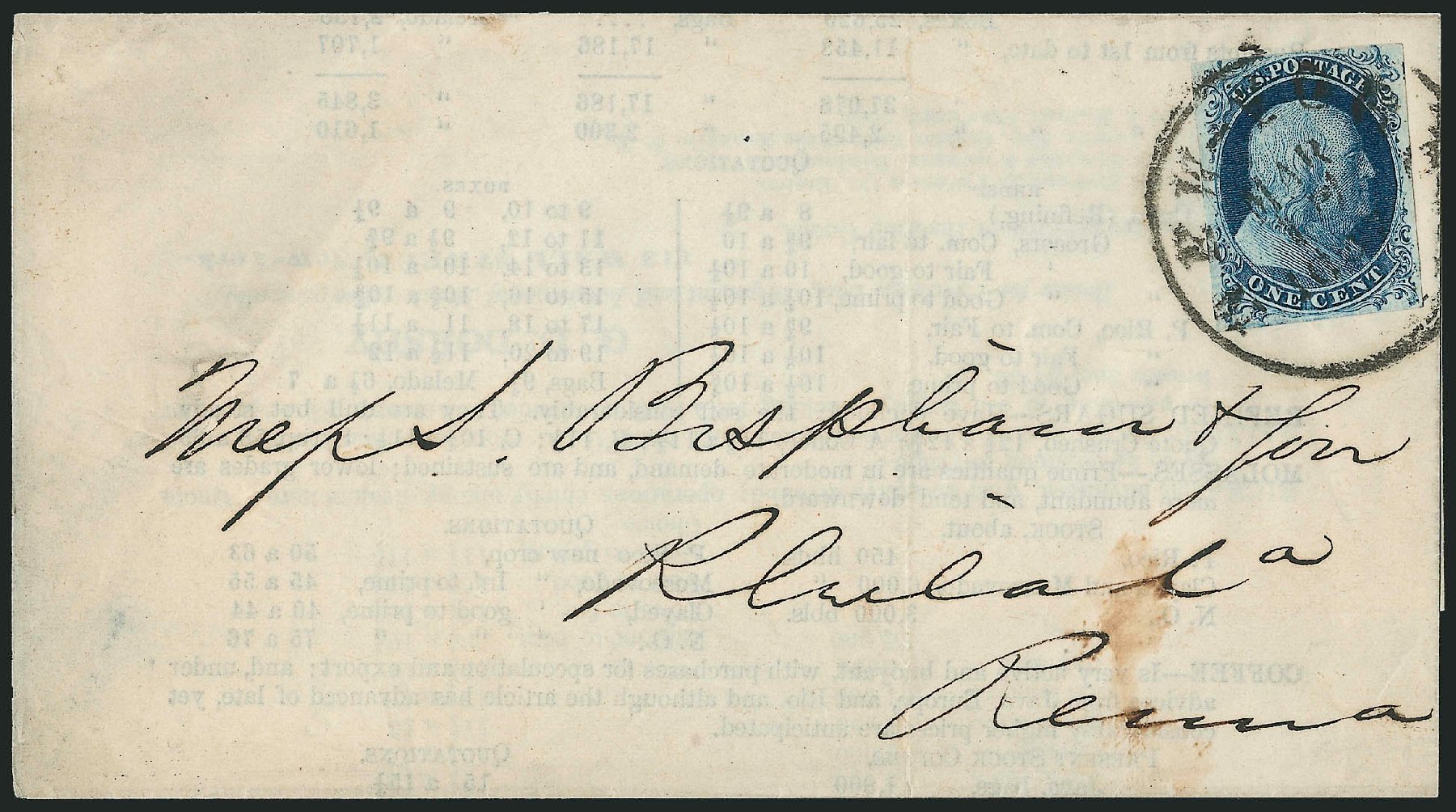 US Stamp Value Scott Catalog # 7: 1c 1851 Franklin. Robert Siegel Auction Galleries, Sep 2010, Sale 994, Lot 1074