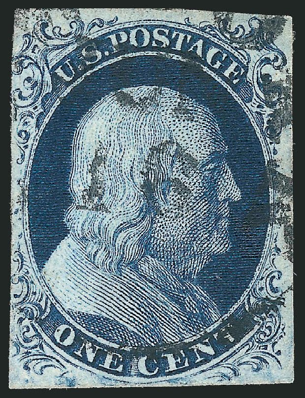 US Stamps Prices Scott Catalogue 7 - 1851 1c Franklin. Robert Siegel Auction Galleries, Sep 2010, Sale 994, Lot 1104
