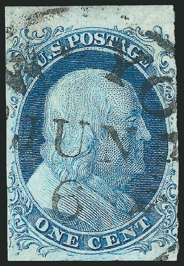 Price of US Stamp Scott Catalogue # 7: 1c 1851 Franklin. Robert Siegel Auction Galleries, Sep 2010, Sale 994, Lot 624