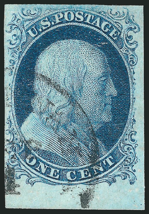 US Stamps Prices Scott Catalog # 7: 1c 1851 Franklin. Robert Siegel Auction Galleries, Sep 2010, Sale 994, Lot 674