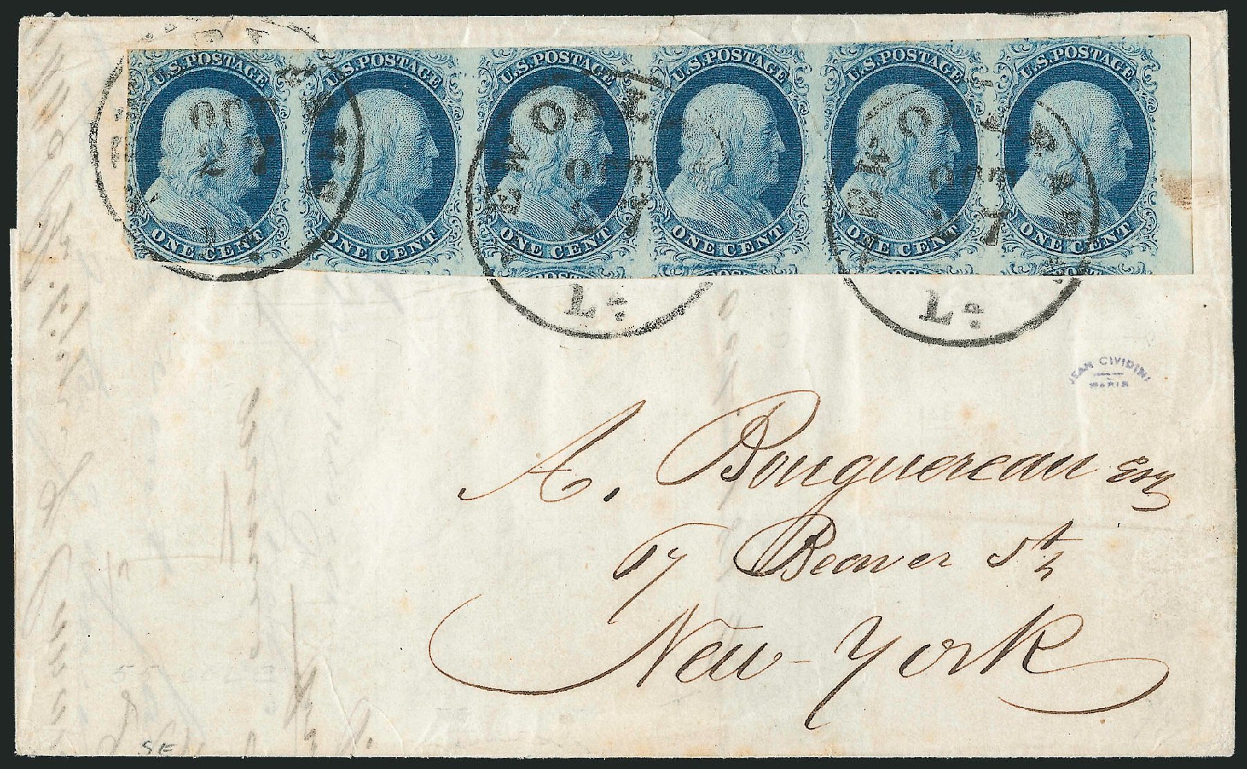 Cost of US Stamp Scott Catalogue 7: 1851 1c Franklin. Robert Siegel Auction Galleries, Sep 2010, Sale 994, Lot 914