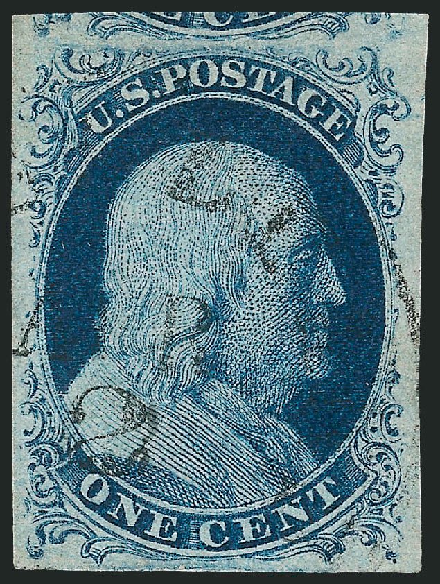 US Stamps Price Scott Catalog #7 - 1c 1851 Franklin. Robert Siegel Auction Galleries, Dec 2010, Sale 998, Lot 344