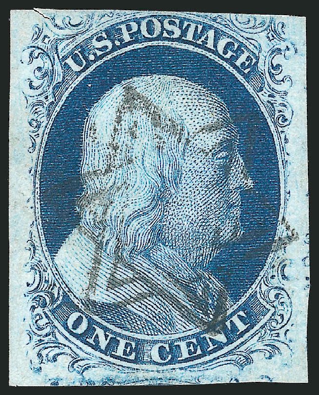 Value of US Stamps Scott Catalog 7 - 1c 1851 Franklin. Robert Siegel Auction Galleries, Dec 2010, Sale 998, Lot 354