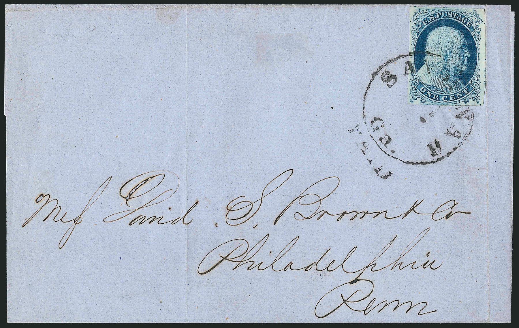 Price of US Stamps Scott Catalogue # 7: 1851 1c Franklin. Robert Siegel Auction Galleries, Dec 2010, Sale 998, Lot 374