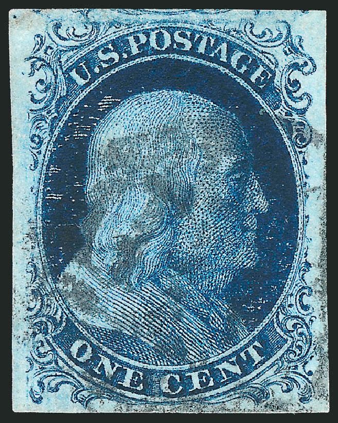 Cost of US Stamp Scott Catalogue #7 - 1851 1c Franklin. Robert Siegel Auction Galleries, Dec 2010, Sale 998, Lot 404