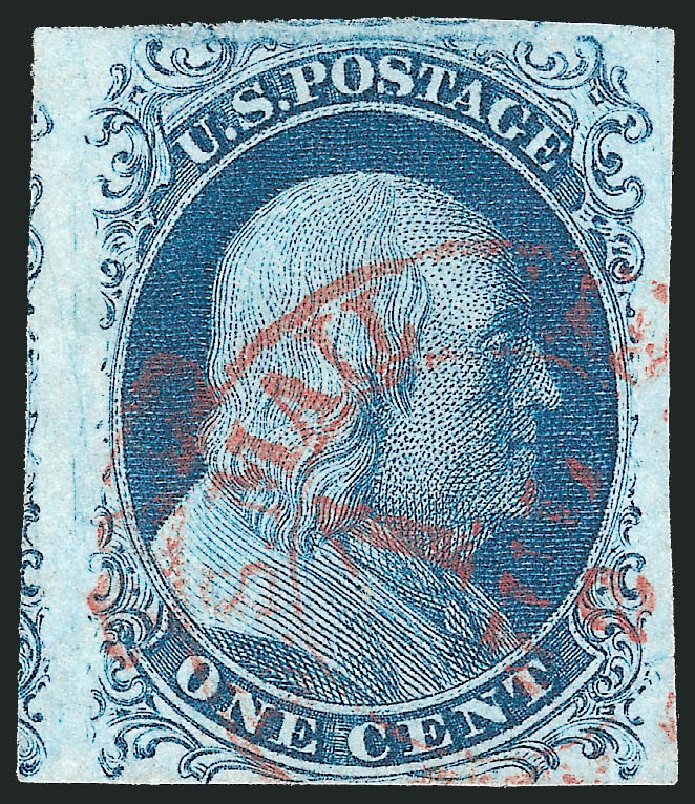 Prices of US Stamps Scott Cat. 7 - 1c 1851 Franklin. Robert Siegel Auction Galleries, Dec 2010, Sale 998, Lot 414
