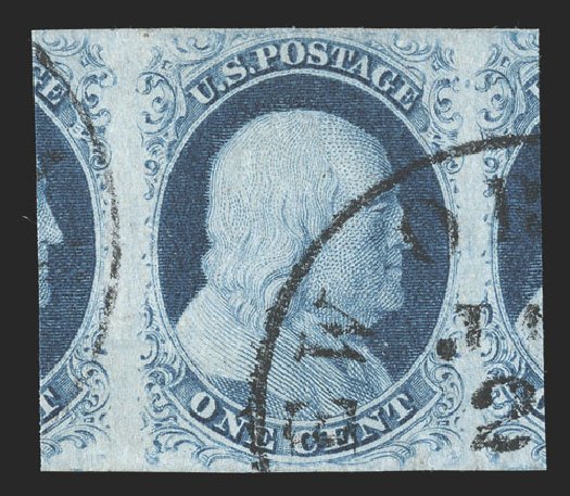 US Stamp Values Scott Catalogue #7: 1c 1851 Franklin. Spink Shreves Galleries, Mar 2013, Sale 142, Lot 134