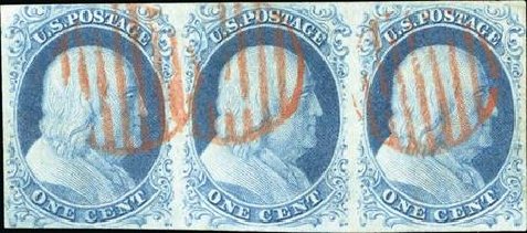 US Stamps Price Scott Cat. 7 - 1851 1c Franklin. Spink Shreves Galleries, Jan 2015, Sale 150, Lot 24