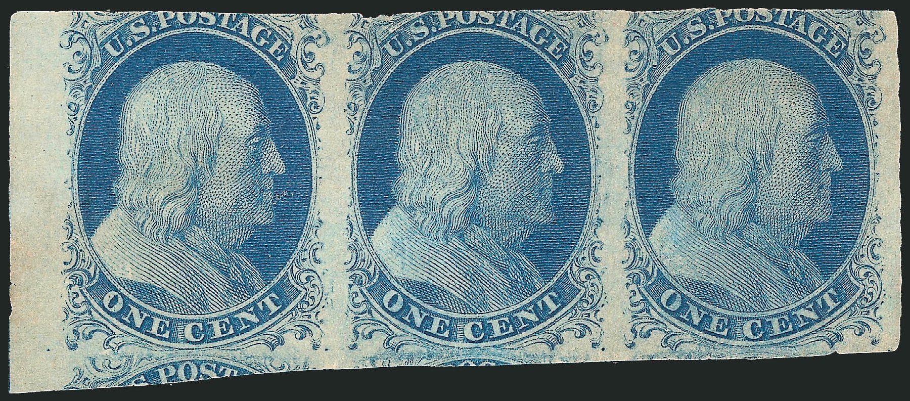Cost of US Stamp Scott Cat. # 7: 1c 1851 Franklin. Robert Siegel Auction Galleries, Nov 2013, Sale 1061, Lot 3355