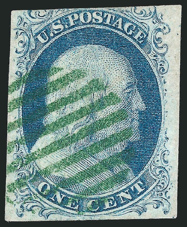 Cost of US Stamps Scott Cat. #7: 1c 1851 Franklin. Robert Siegel Auction Galleries, Dec 2013, Sale 1062, Lot 65