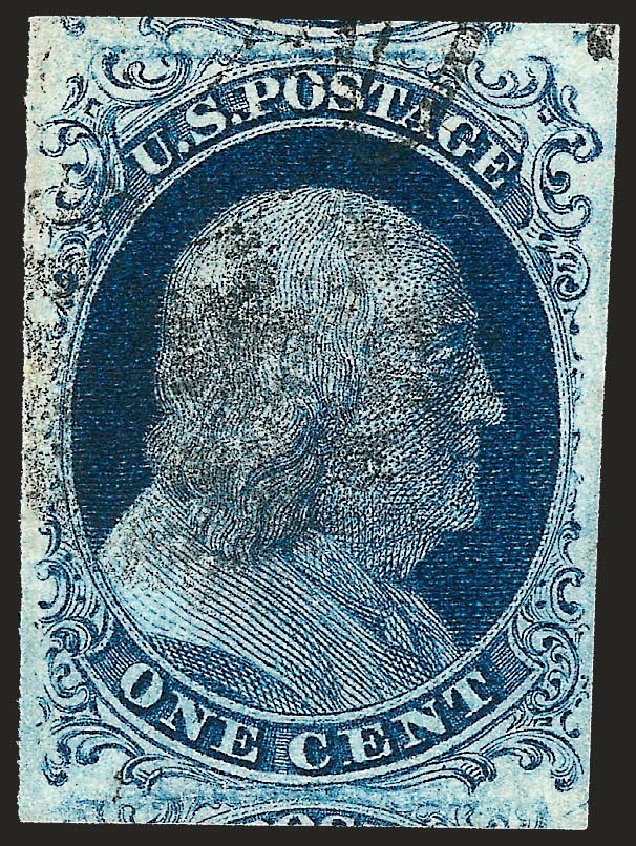 US Stamps Price Scott Catalogue #7: 1c 1851 Franklin. Robert Siegel Auction Galleries, Oct 2008, Sale 963, Lot 165