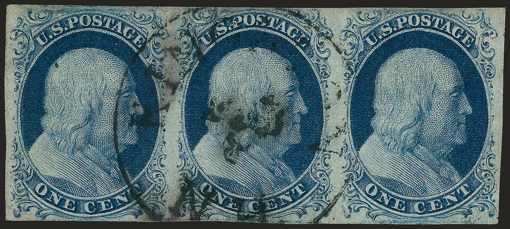 Cost of US Stamps Scott Catalog 7: 1851 1c Franklin. Robert Siegel Auction Galleries, Apr 2010, Sale 984, Lot 65