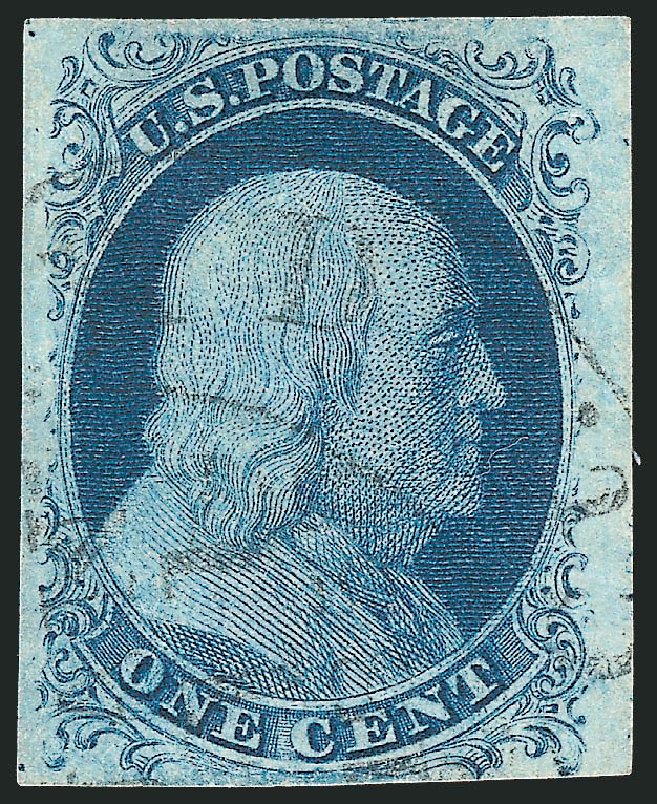 Cost of US Stamps Scott 7: 1851 1c Franklin. Robert Siegel Auction Galleries, Sep 2010, Sale 994, Lot 1045