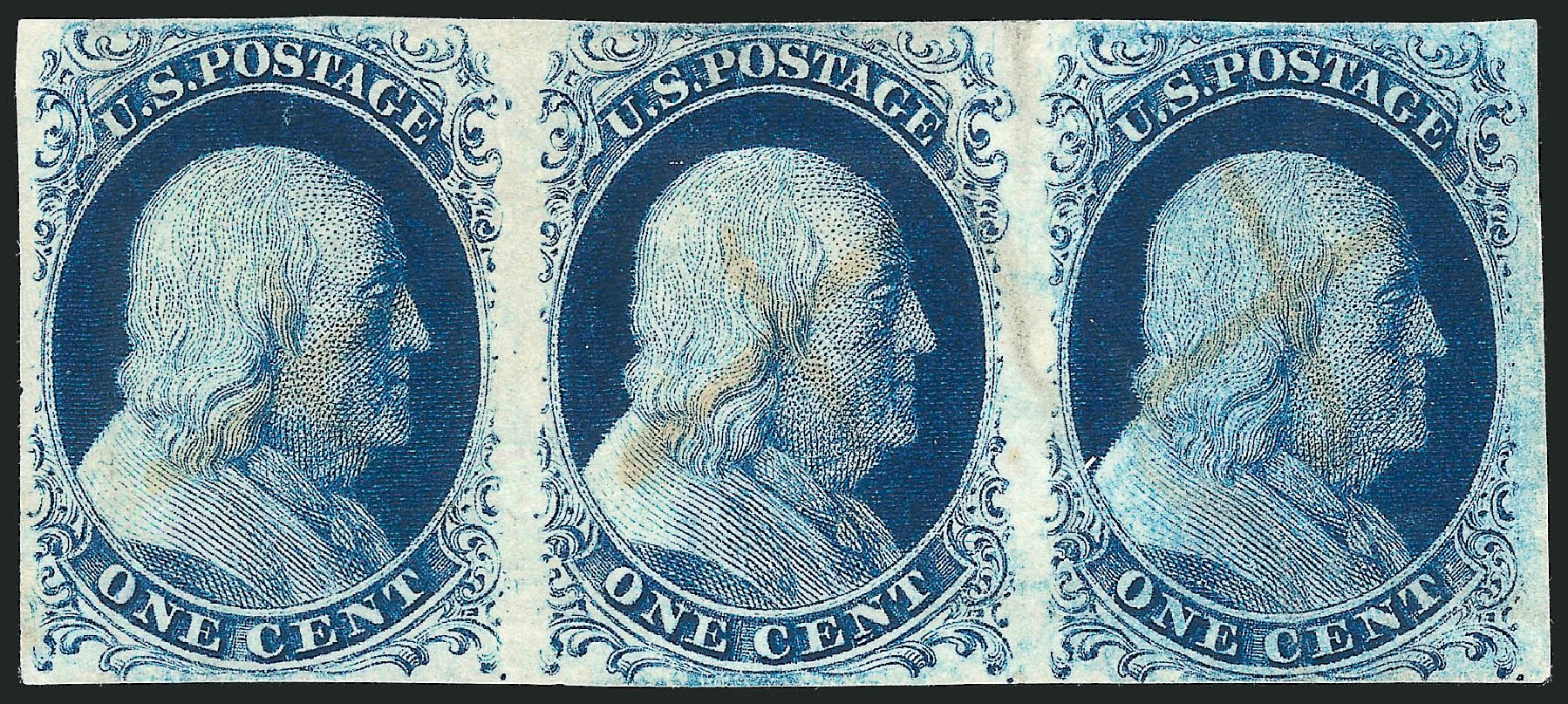 US Stamp Price Scott Catalog # 7: 1c 1851 Franklin. Robert Siegel Auction Galleries, Sep 2010, Sale 994, Lot 1065