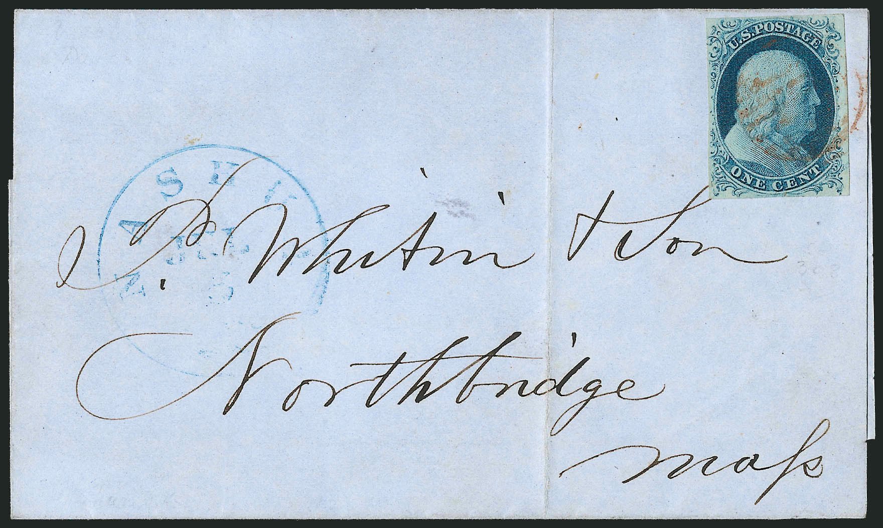 Prices of US Stamp Scott Catalog #7 - 1c 1851 Franklin. Robert Siegel Auction Galleries, Sep 2010, Sale 994, Lot 635