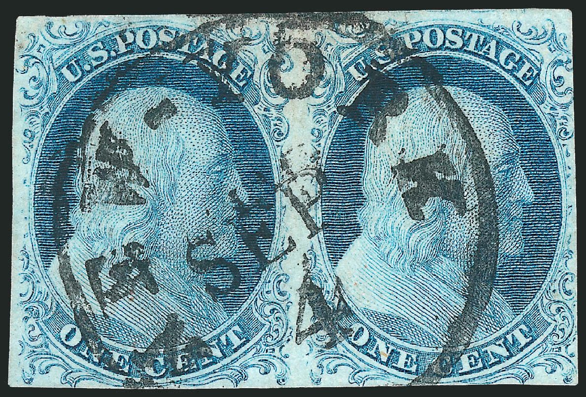 Values of US Stamps Scott Catalogue #7 - 1851 1c Franklin. Robert Siegel Auction Galleries, Sep 2010, Sale 994, Lot 655