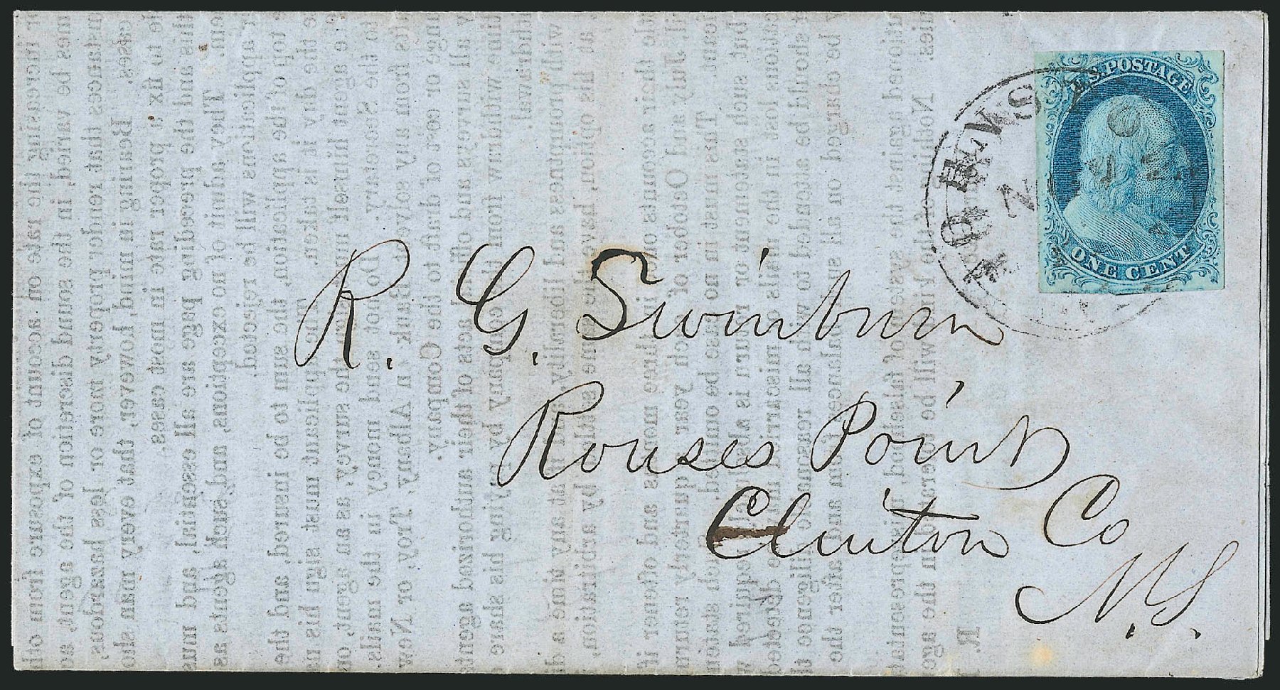 US Stamp Price Scott Catalogue # 7 - 1c 1851 Franklin. Robert Siegel Auction Galleries, Sep 2010, Sale 994, Lot 715