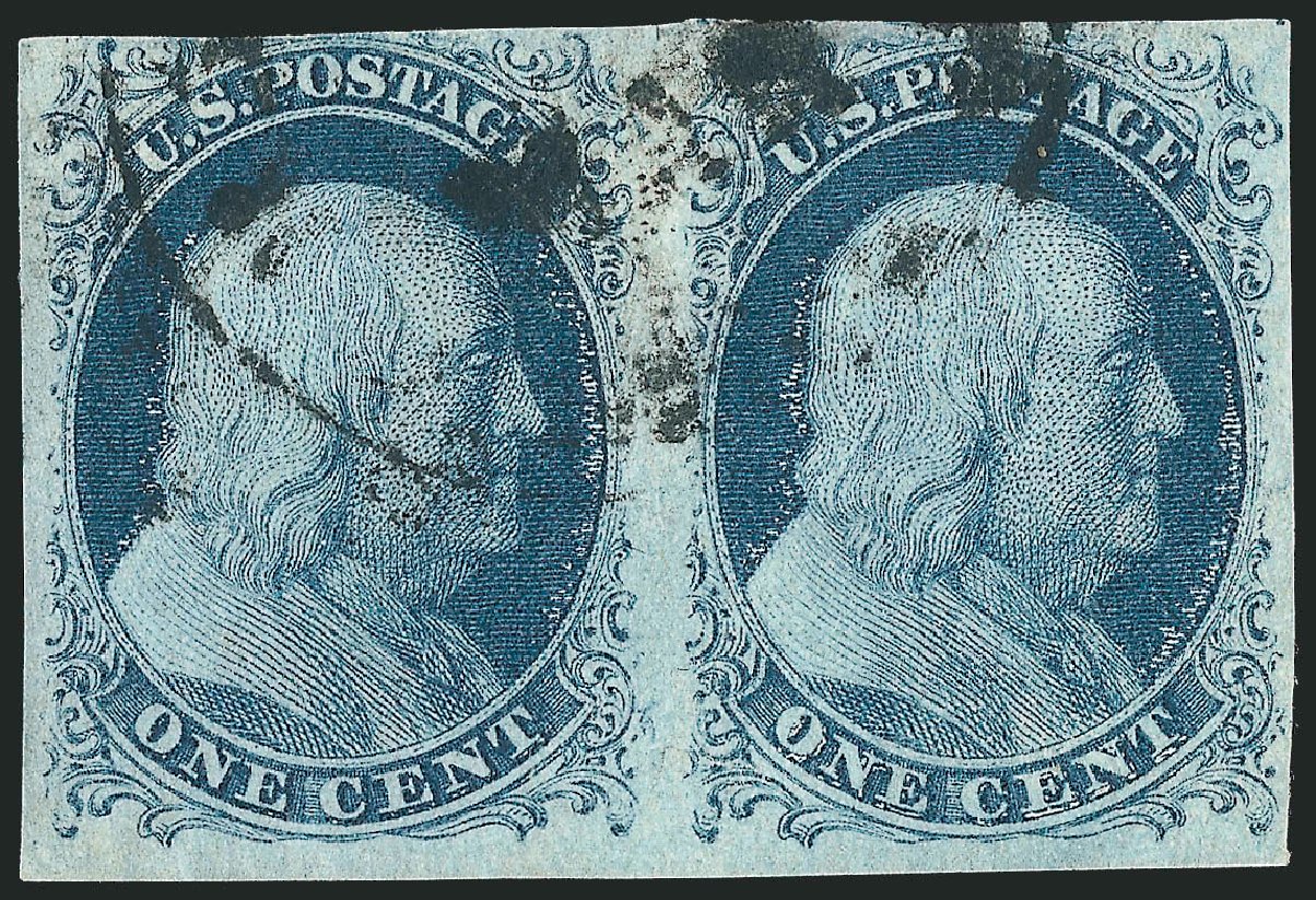 Value of US Stamps Scott Catalogue 7: 1851 1c Franklin. Robert Siegel Auction Galleries, Sep 2010, Sale 994, Lot 955