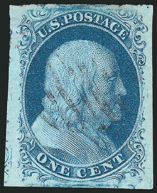 Cost of US Stamp Scott Catalogue # 7: 1851 1c Franklin. Robert Siegel Auction Galleries, Dec 2010, Sale 998, Lot 335