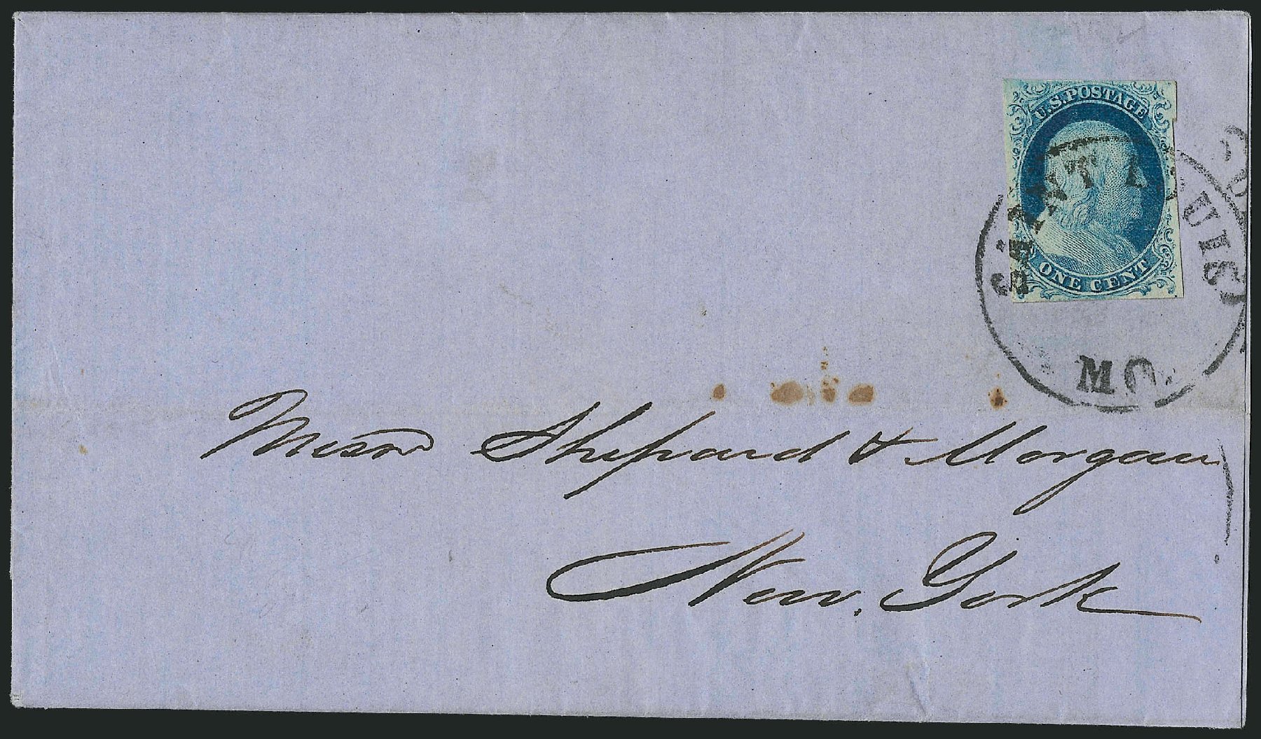 US Stamps Price Scott Catalogue #7 - 1c 1851 Franklin. Robert Siegel Auction Galleries, Dec 2010, Sale 998, Lot 375