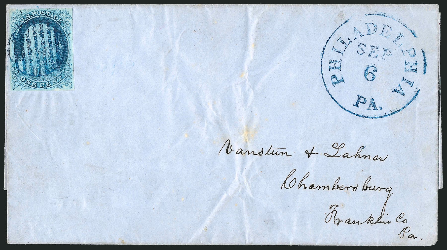 Costs of US Stamps Scott Catalogue # 7: 1851 1c Franklin. Robert Siegel Auction Galleries, Dec 2010, Sale 998, Lot 45