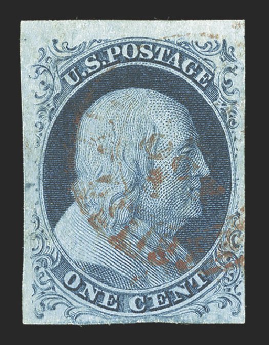 US Stamps Prices Scott # 7 - 1851 1c Franklin. Spink Shreves Galleries, Jul 2012, Sale 140, Lot 35