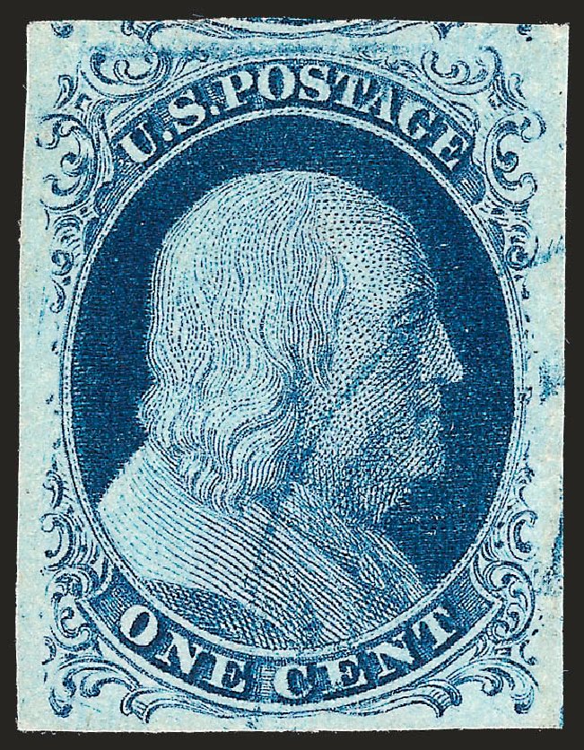 Costs of US Stamp Scott Catalog # 7: 1c 1851 Franklin. Robert Siegel Auction Galleries, Oct 2008, Sale 963, Lot 142