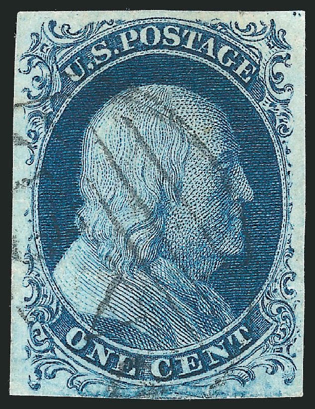 Costs of US Stamp Scott Catalogue #7 - 1c 1851 Franklin. Robert Siegel Auction Galleries, Sep 2010, Sale 994, Lot 1032