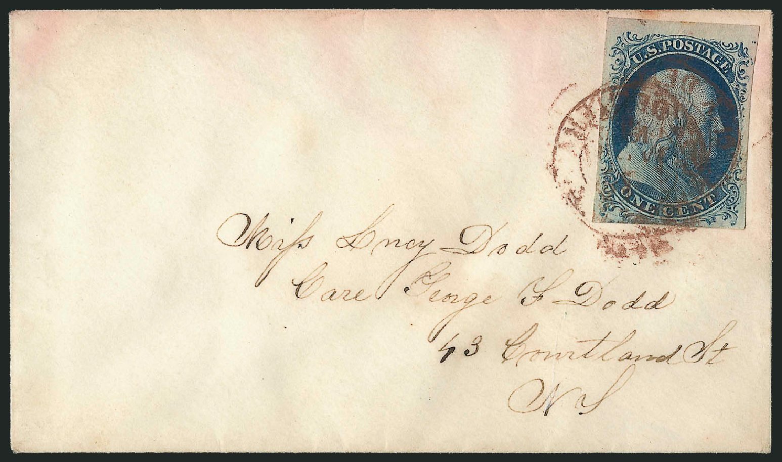 US Stamp Prices Scott Catalogue # 7: 1c 1851 Franklin. Robert Siegel Auction Galleries, Sep 2010, Sale 994, Lot 1072