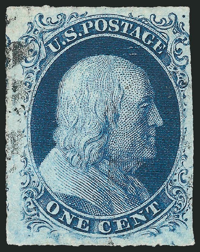 Costs of US Stamps Scott Cat. # 7: 1851 1c Franklin. Robert Siegel Auction Galleries, Sep 2010, Sale 994, Lot 1102
