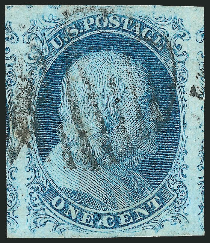 Price of US Stamps Scott Cat. #7: 1851 1c Franklin. Robert Siegel Auction Galleries, Sep 2010, Sale 994, Lot 672
