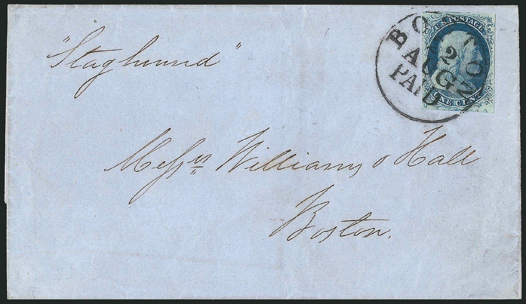 US Stamp Values Scott Cat. # 7 - 1851 1c Franklin. Robert Siegel Auction Galleries, Sep 2010, Sale 994, Lot 962