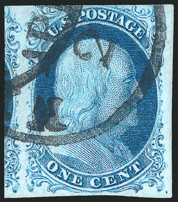 Cost of US Stamps Scott Cat. #7: 1851 1c Franklin. Robert Siegel Auction Galleries, Dec 2010, Sale 998, Lot 22