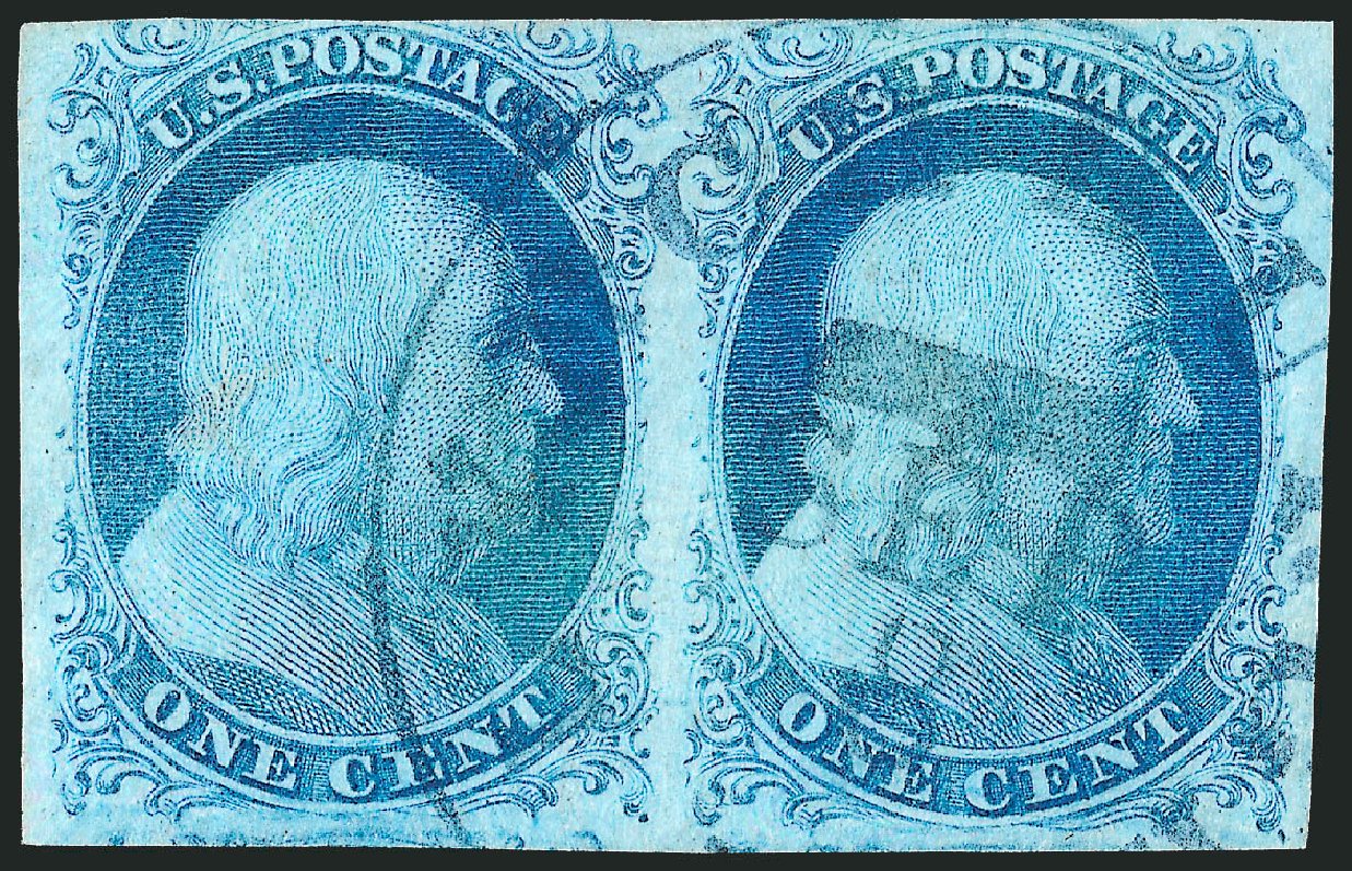 US Stamp Prices Scott Cat. 7 - 1851 1c Franklin. Robert Siegel Auction Galleries, Dec 2010, Sale 998, Lot 32