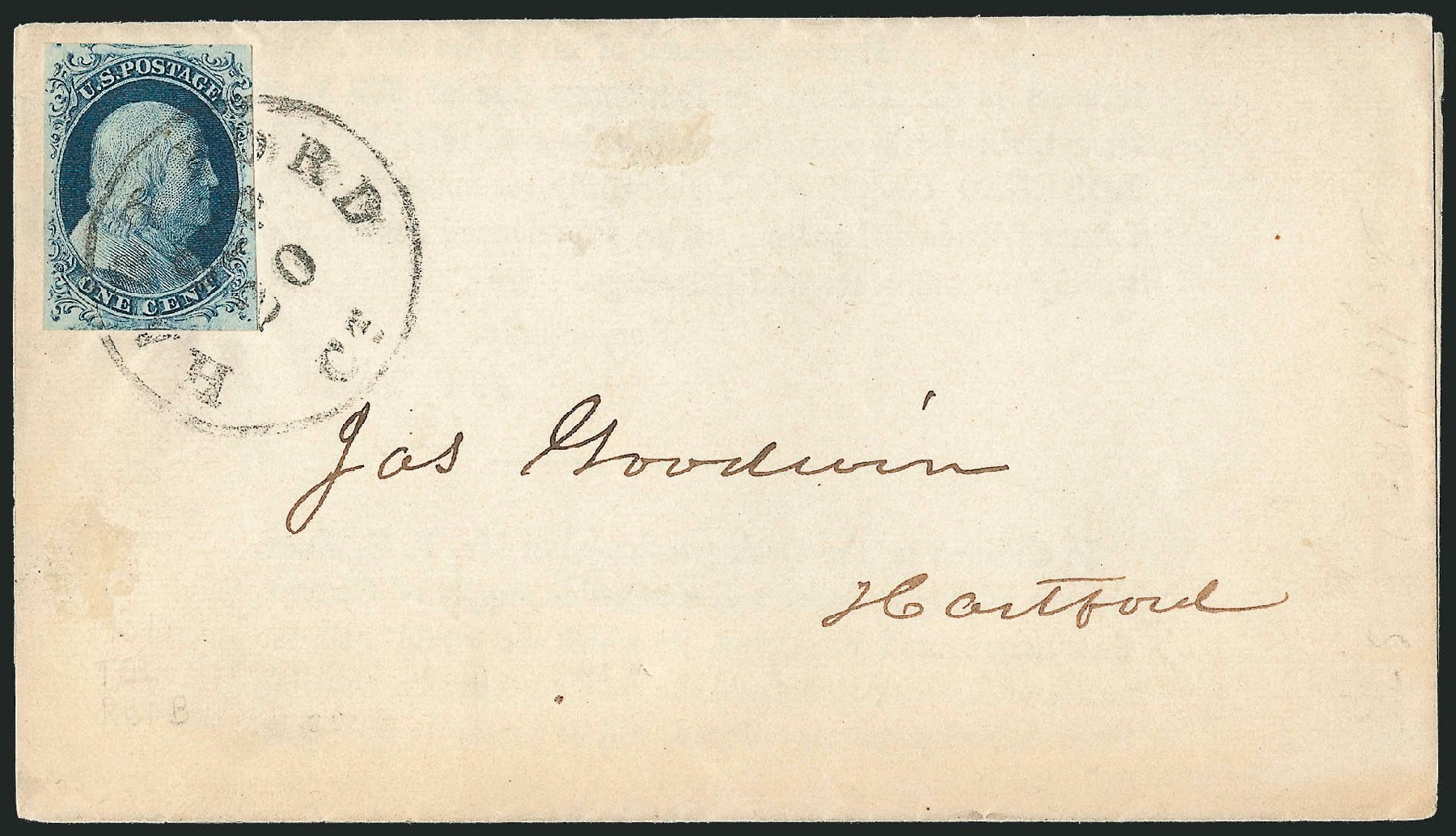 Value of US Stamps Scott Catalogue # 7 - 1851 1c Franklin. Robert Siegel Auction Galleries, Dec 2010, Sale 998, Lot 372